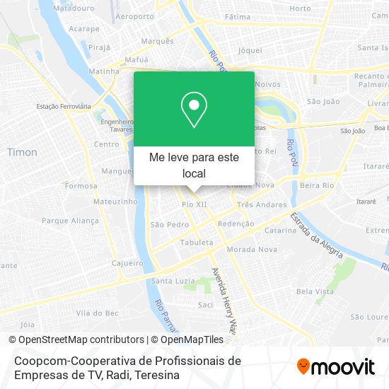 Coopcom-Cooperativa de Profissionais de Empresas de TV, Radi mapa