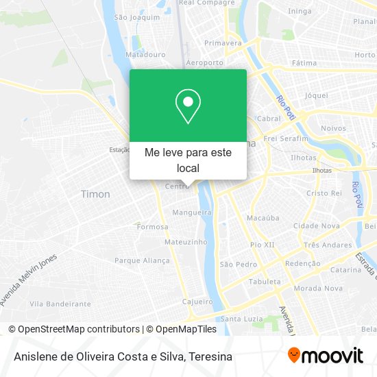Anislene de Oliveira Costa e Silva mapa