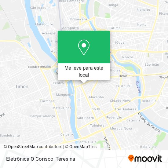 Eletrônica O Corisco mapa