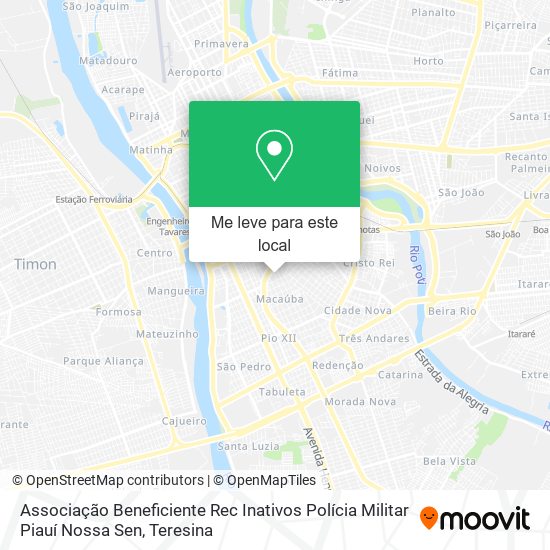 Associação Beneficiente Rec Inativos Polícia Militar Piauí Nossa Sen mapa