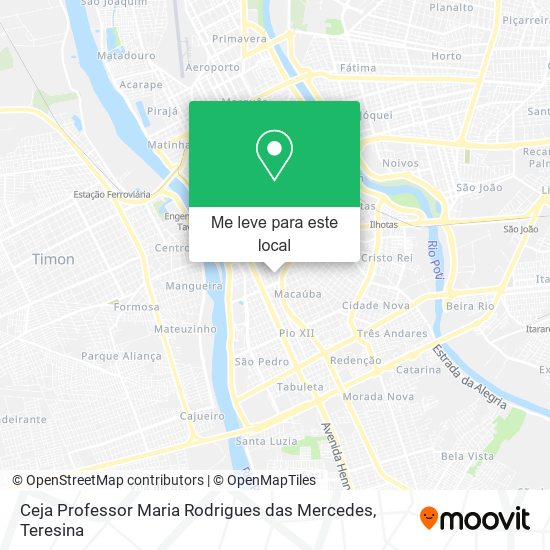 Ceja Professor Maria Rodrigues das Mercedes mapa
