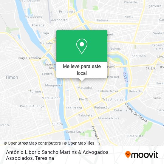 Antônio Liborio Sancho Martins & Advogados Associados mapa