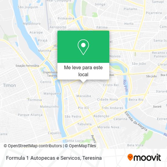 Formula 1 Autopecas e Servicos mapa