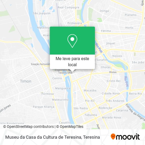 Museu da Casa da Cultura de Teresina mapa