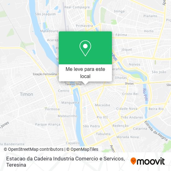 Estacao da Cadeira Industria Comercio e Servicos mapa