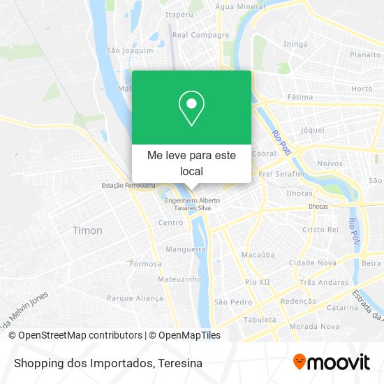 Shopping dos Importados mapa