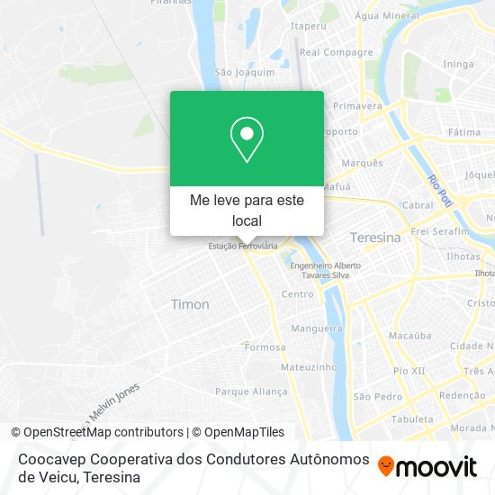 Coocavep Cooperativa dos Condutores Autônomos de Veicu mapa