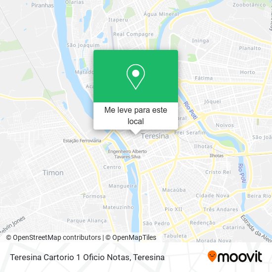 Teresina Cartorio 1 Oficio Notas mapa