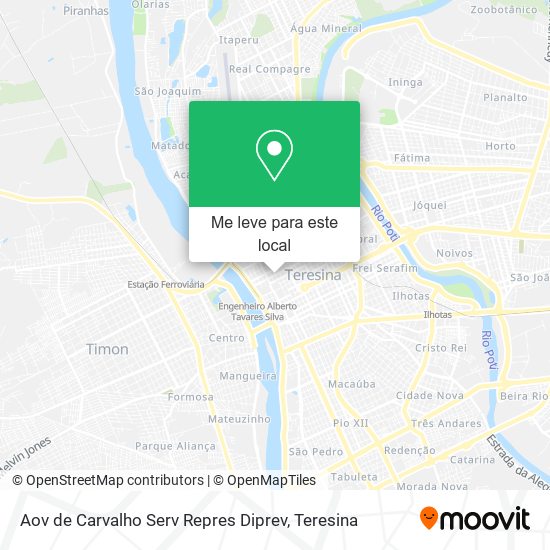 Aov de Carvalho Serv Repres Diprev mapa