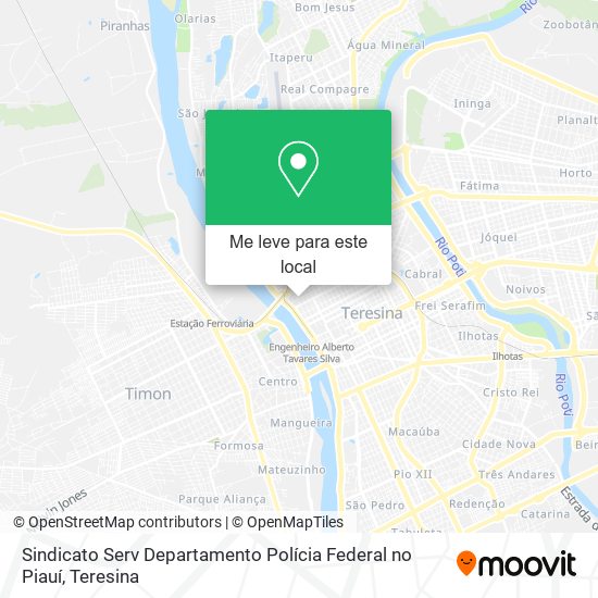 Sindicato Serv Departamento Polícia Federal no Piauí mapa