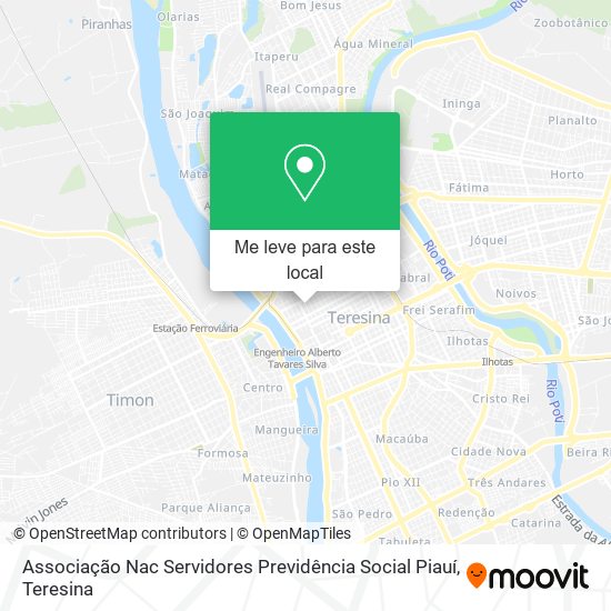 Associação Nac Servidores Previdência Social Piauí mapa