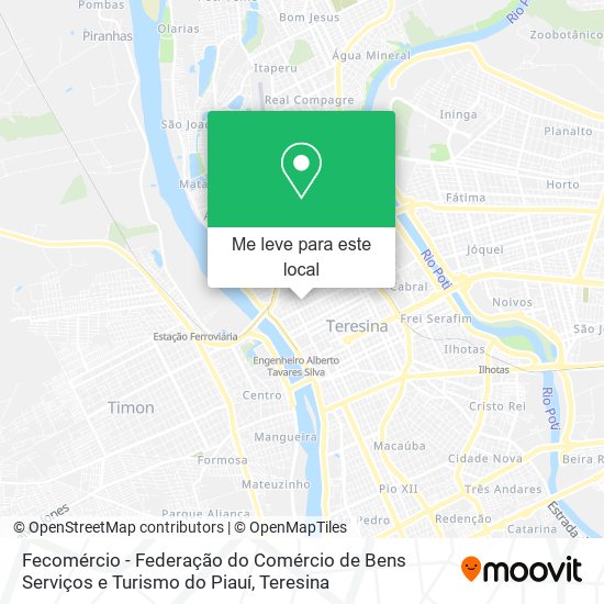 Fecomércio - Federação do Comércio de Bens Serviços e Turismo do Piauí mapa