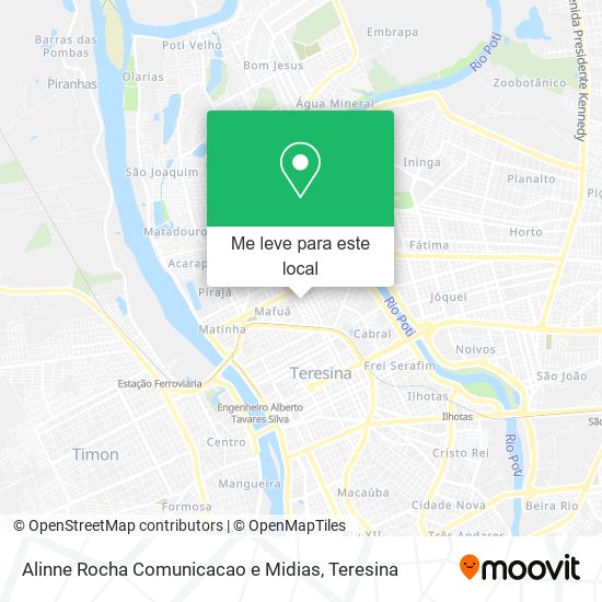Alinne Rocha Comunicacao e Midias mapa
