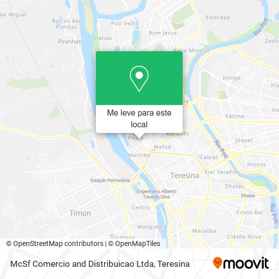 McSf Comercio and Distribuicao Ltda mapa