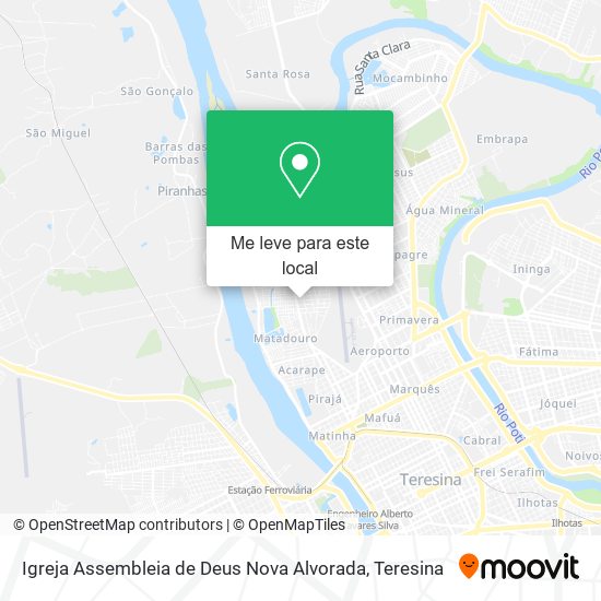 Igreja Assembleia de Deus Nova Alvorada mapa