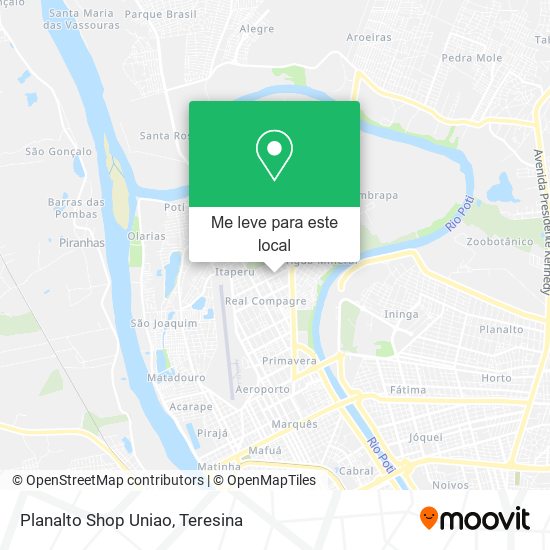 Planalto Shop Uniao mapa
