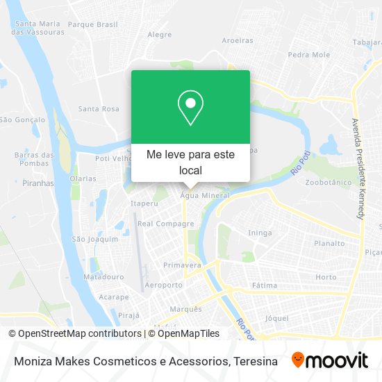 Moniza Makes Cosmeticos e Acessorios mapa
