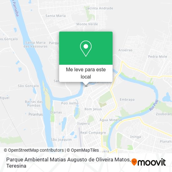 Parque Ambiental Matias Augusto de Oliveira Matos mapa
