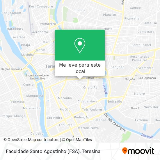 Faculdade Santo Agostinho (FSA) mapa