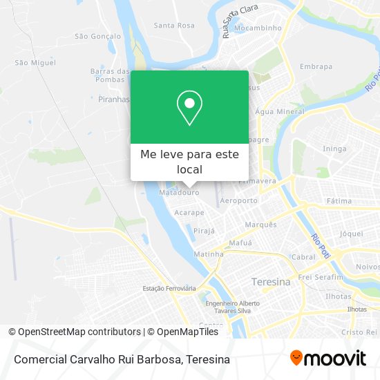 Comercial Carvalho Rui Barbosa mapa