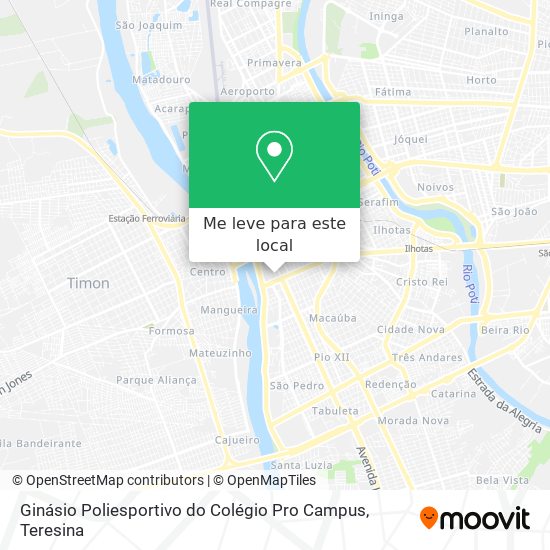 Ginásio Poliesportivo do Colégio Pro Campus mapa