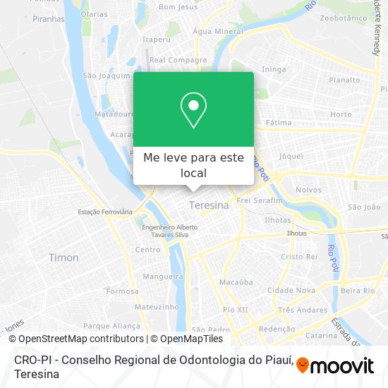 CRO-PI - Conselho Regional de Odontologia do Piauí mapa