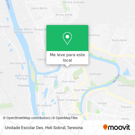 Unidade Escolar Des. Heli Sobral mapa