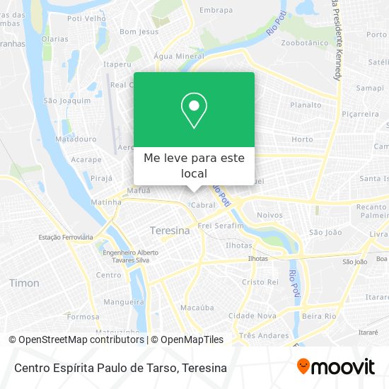 Centro Espírita Paulo de Tarso mapa