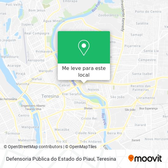Defensoria Pública do Estado do Piauí mapa
