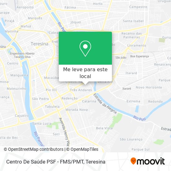 Centro De Saúde PSF - FMS/PMT mapa