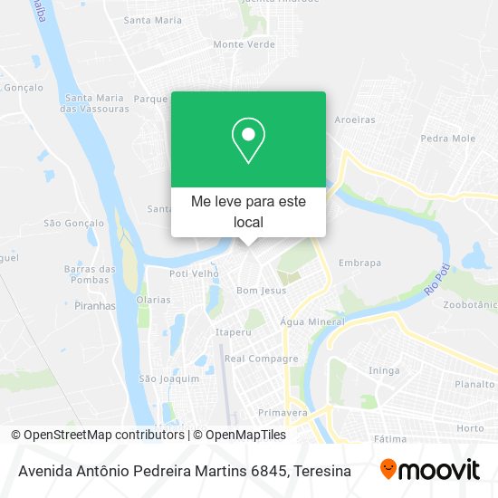 Avenida Antônio Pedreira Martins 6845 mapa