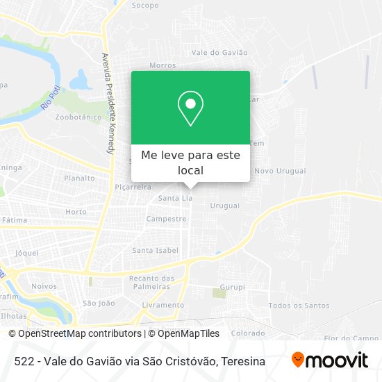 522 - Vale do Gavião via São Cristóvão mapa