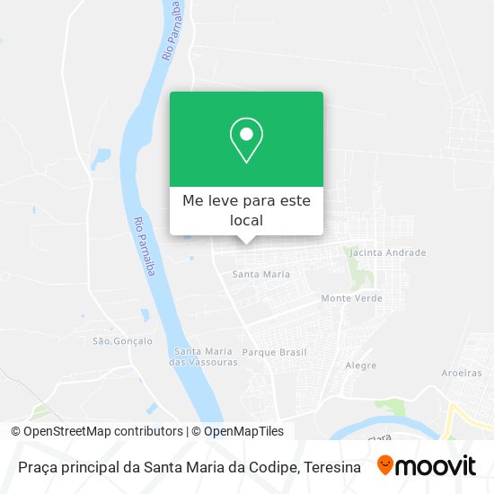 Praça principal da Santa Maria da Codipe mapa