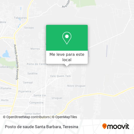 Posto de saude Santa Barbara mapa