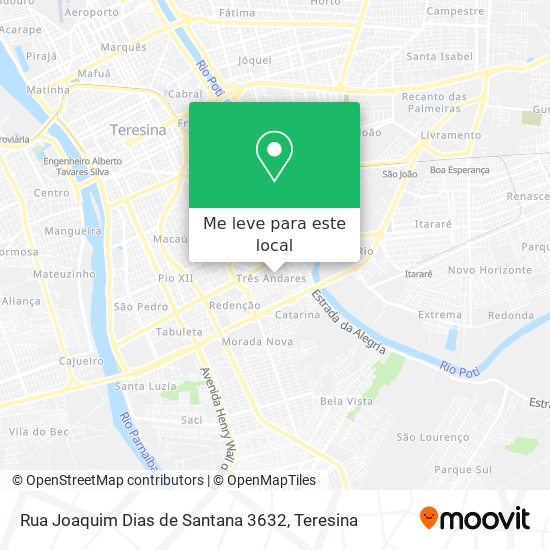 Rua Joaquim Dias de Santana 3632 mapa