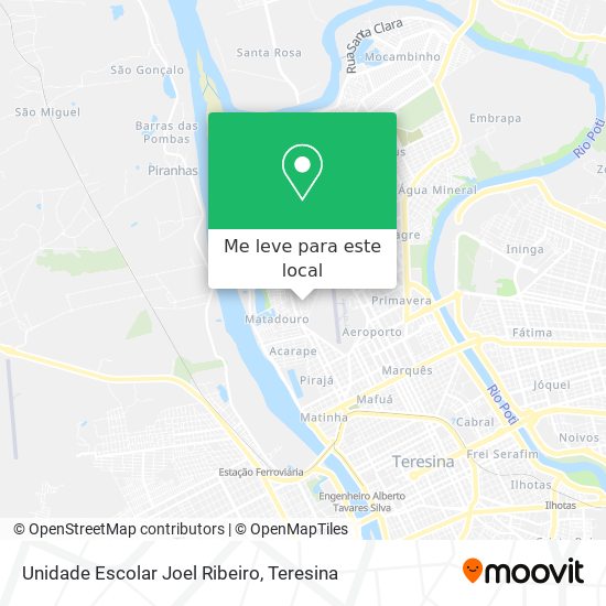 Unidade Escolar Joel Ribeiro mapa