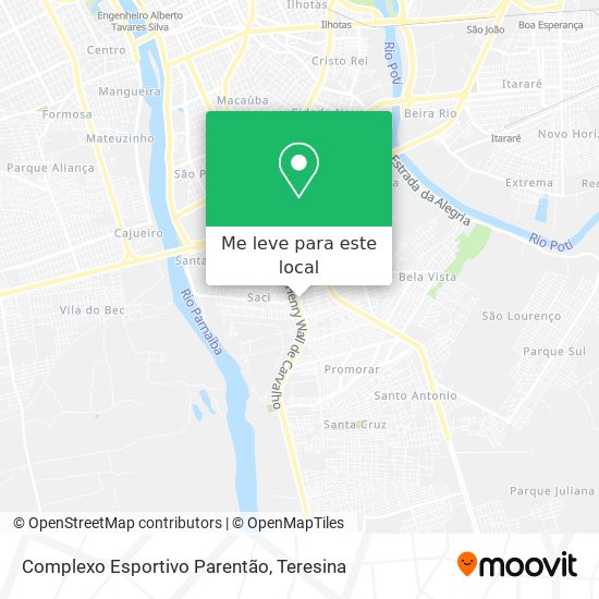 Complexo Esportivo Parentão mapa