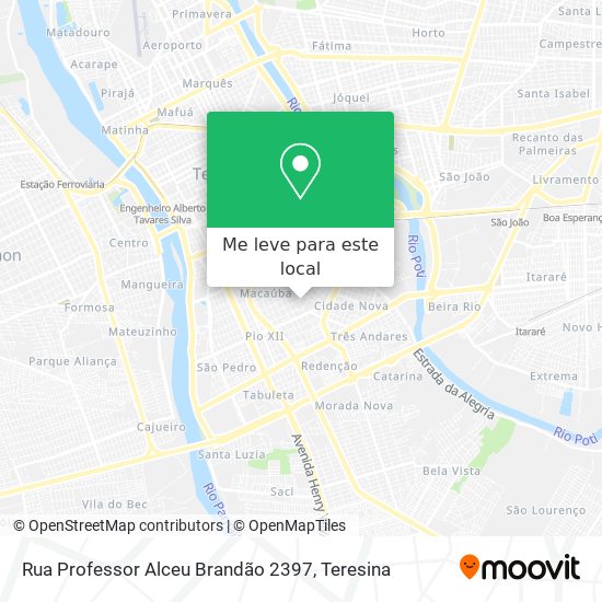 Rua Professor Alceu Brandão 2397 mapa