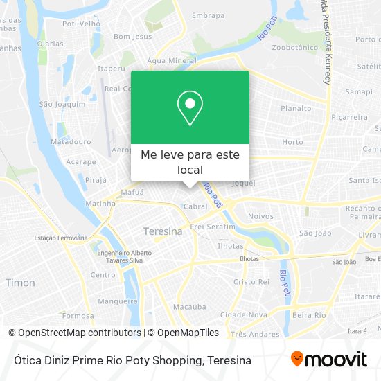 Ótica Diniz Prime Rio Poty Shopping mapa