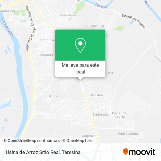 Usina de Arroz Sítio Real mapa