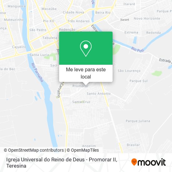 Igreja Universal do Reino de Deus - Promorar II mapa