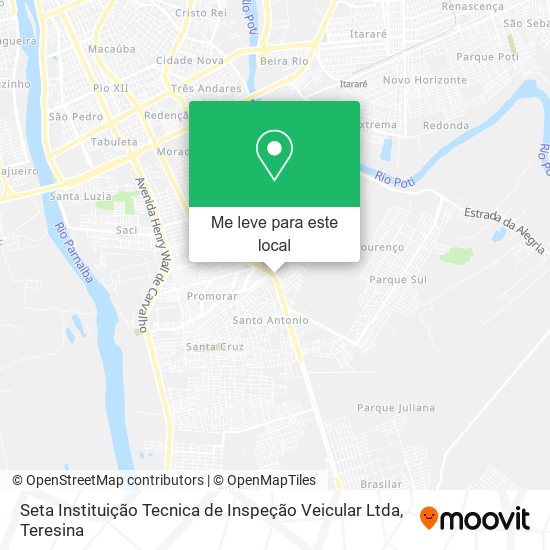 Seta Instituição Tecnica de Inspeção Veicular Ltda mapa