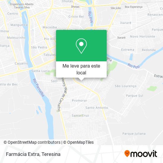 Farmácia Extra mapa