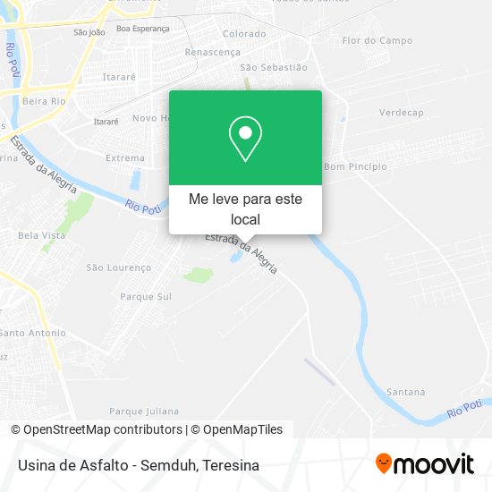 Usina de Asfalto - Semduh mapa