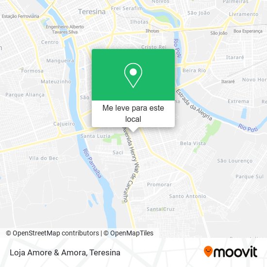 Loja Amore & Amora mapa