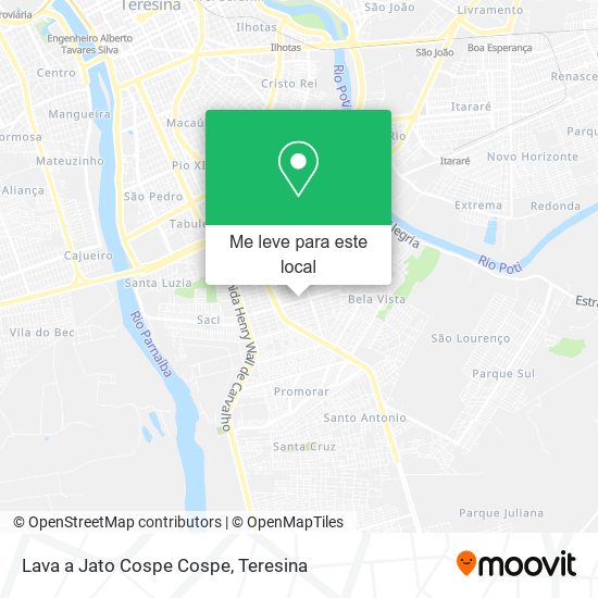 Lava a Jato Cospe Cospe mapa
