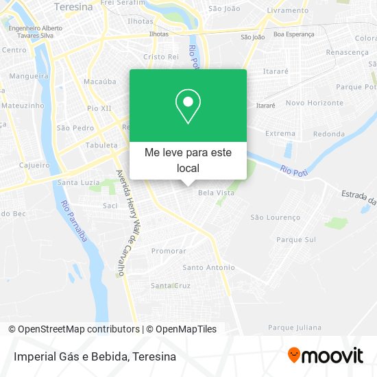 Imperial Gás e Bebida mapa