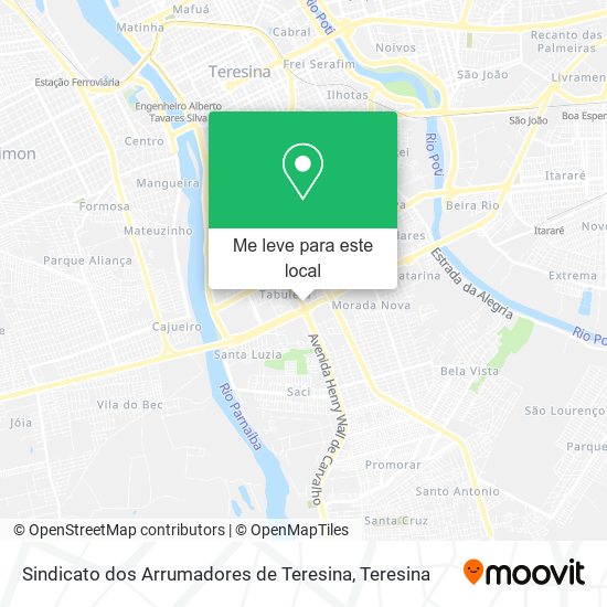 Sindicato dos Arrumadores de Teresina mapa