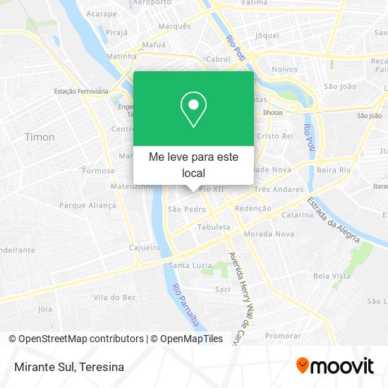 Mirante Sul mapa