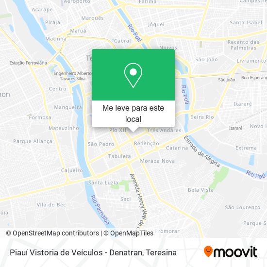Piauí Vistoria de Veículos - Denatran mapa